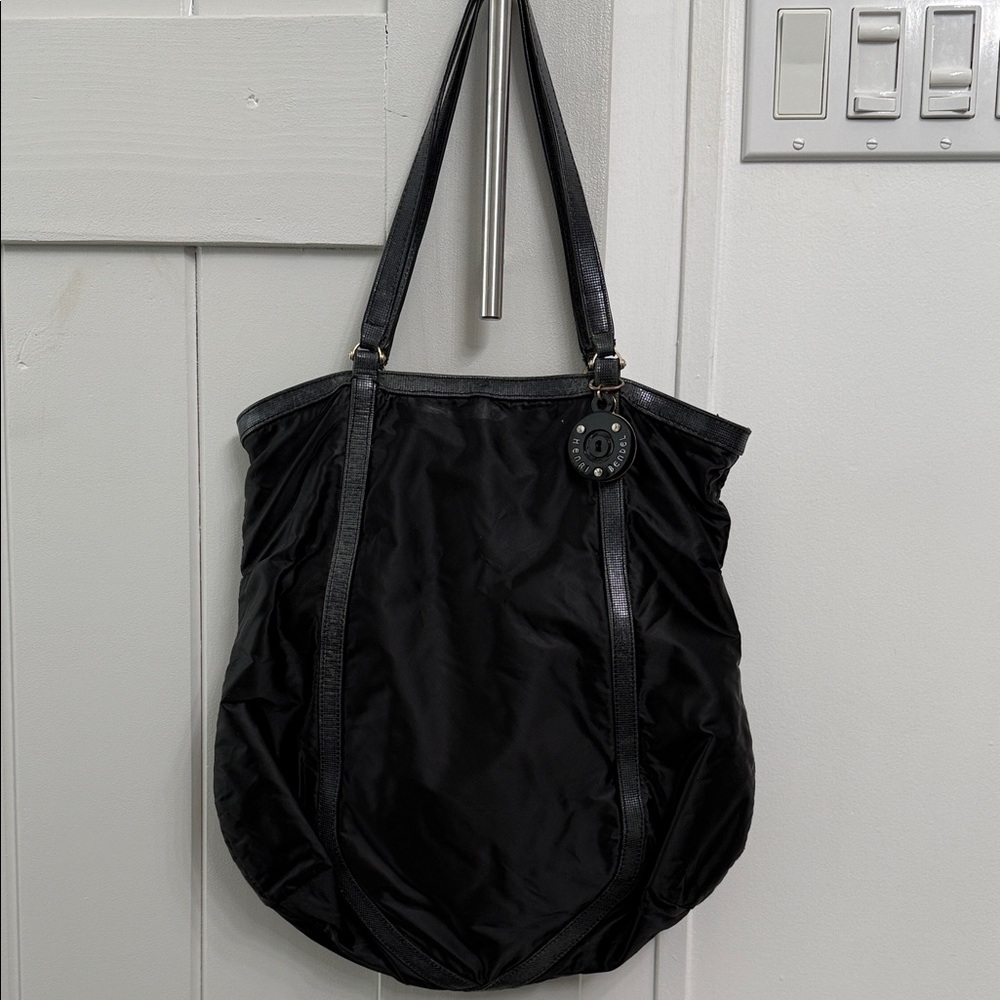 Henri Bendel Black Nylon Tote Bag